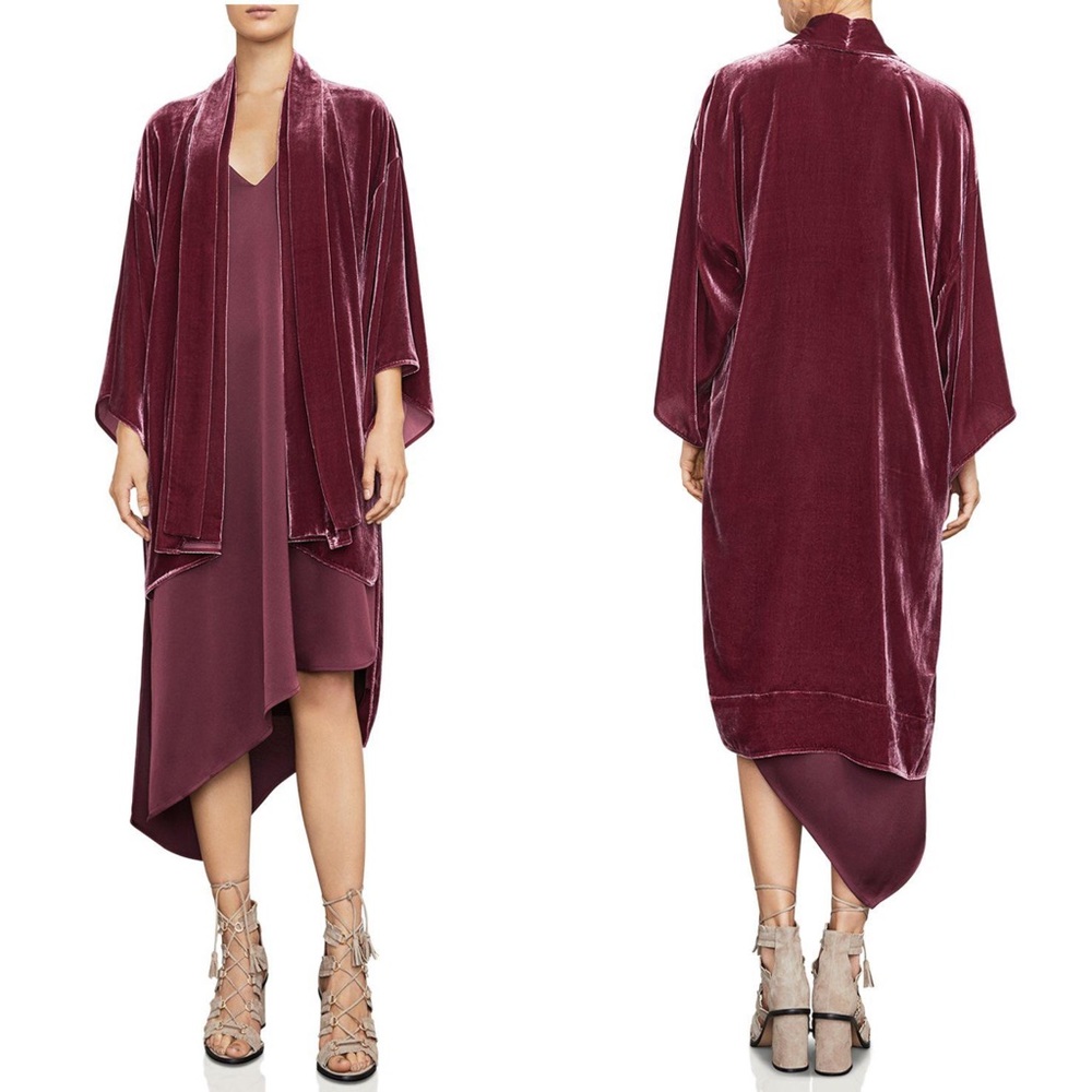 BCBGMaxAzria Tempest Velvet Kimono Jacket